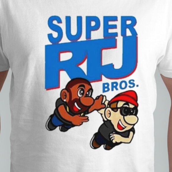 Run The Jewels Mario Bros Funny Mashup Rap Music Meme Graphic Fan T-Shirt 90 - Picture 2 of 5